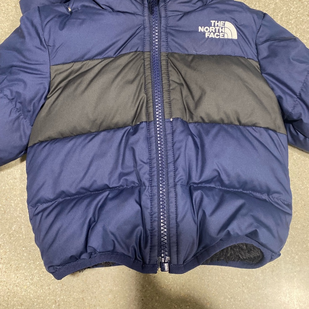 The North Face Kids Blue and Black Puffer Jacket